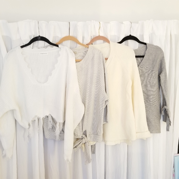 ☁️ Goodnight Macaroon Loose Edges Crop Sweater - Picture 7 of 7